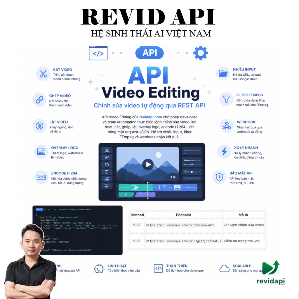 API Video Editing | Chỉnh sửa video tự động
