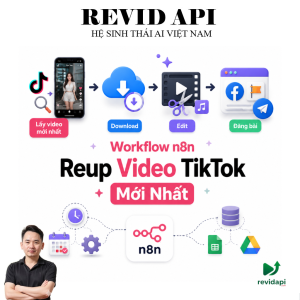 Reup Video TikTok Mới Nhất Tự Động N8N| JSON + Google Sheet