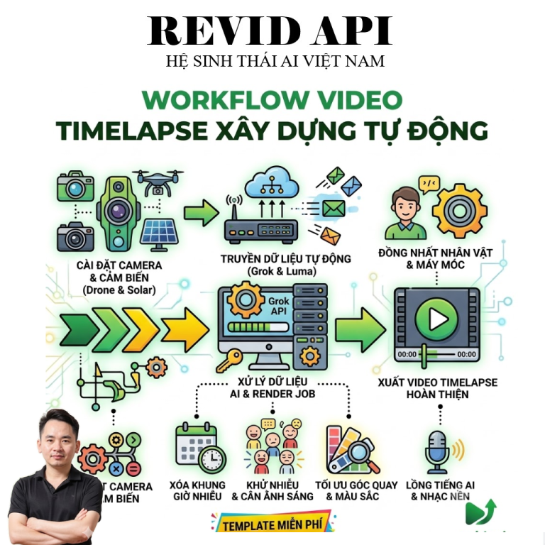 Tạo Video Timelaps Xây Dựng  Tự Động |  Free Template