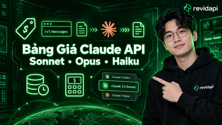 bảng giá Claude API — ảnh bìa | RevidAPI