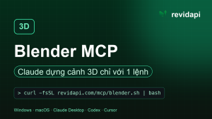 Blender MCP: Kết Nối Claude Với Blender Để AI Dựng Cảnh 3D (Windows, Mac)