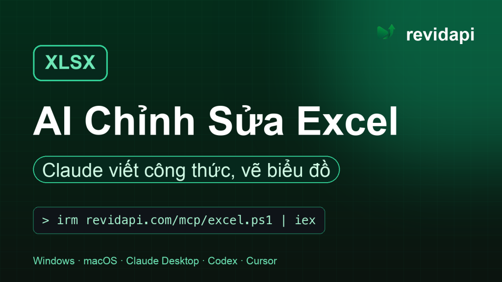 AI Chỉnh Sửa File Excel: Cho Claude Đọc, Viết Công Thức, Vẽ Biểu Đồ Qua MCP