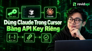 dùng Claude trong Cursor bằng API key — ảnh bìa | RevidAPI