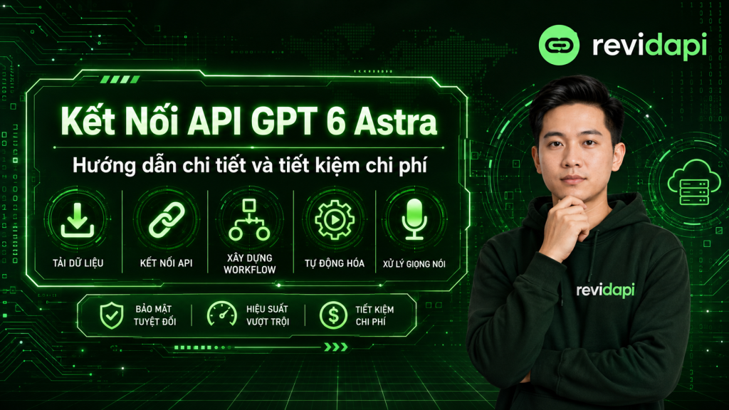 hướng dẫn kết nối api gpt 6 astra — ảnh bìa | RevidAPI