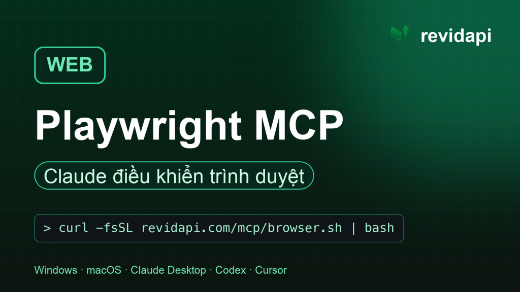 Playwright MCP: Cho Claude Điều Khiển Trình Duyệt — Mở Web, Bấm, Điền Form