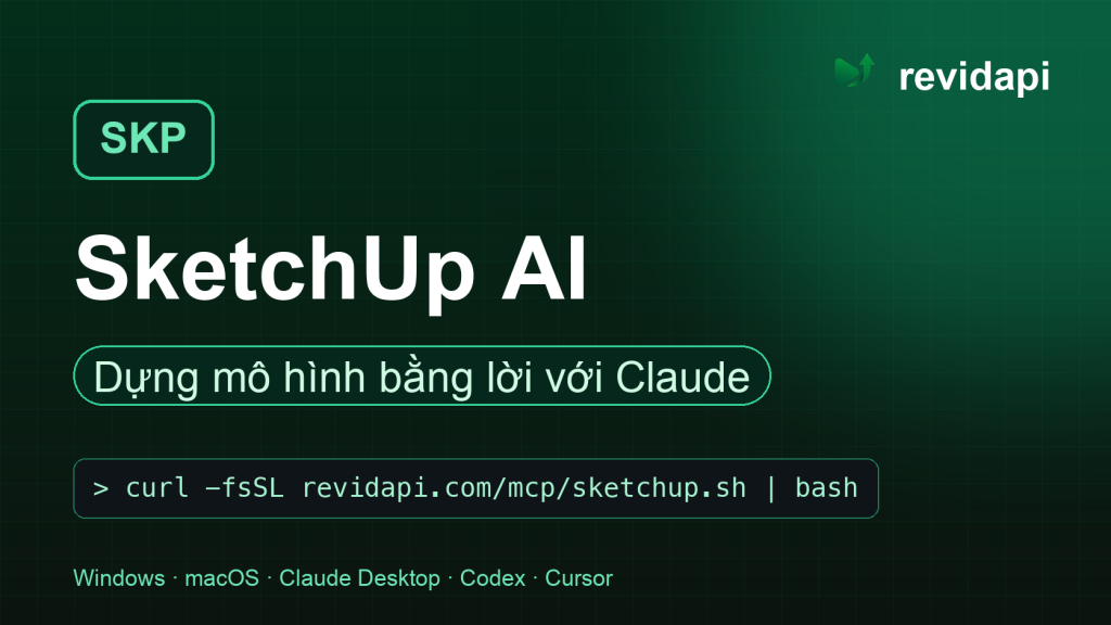 SketchUp AI: Kết Nối SketchUp Với Claude Qua MCP Để Dựng Mô Hình Bằng Lời