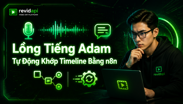 tự động lồng tiếng Adam bằng n8n — ảnh bìa | RevidAPI