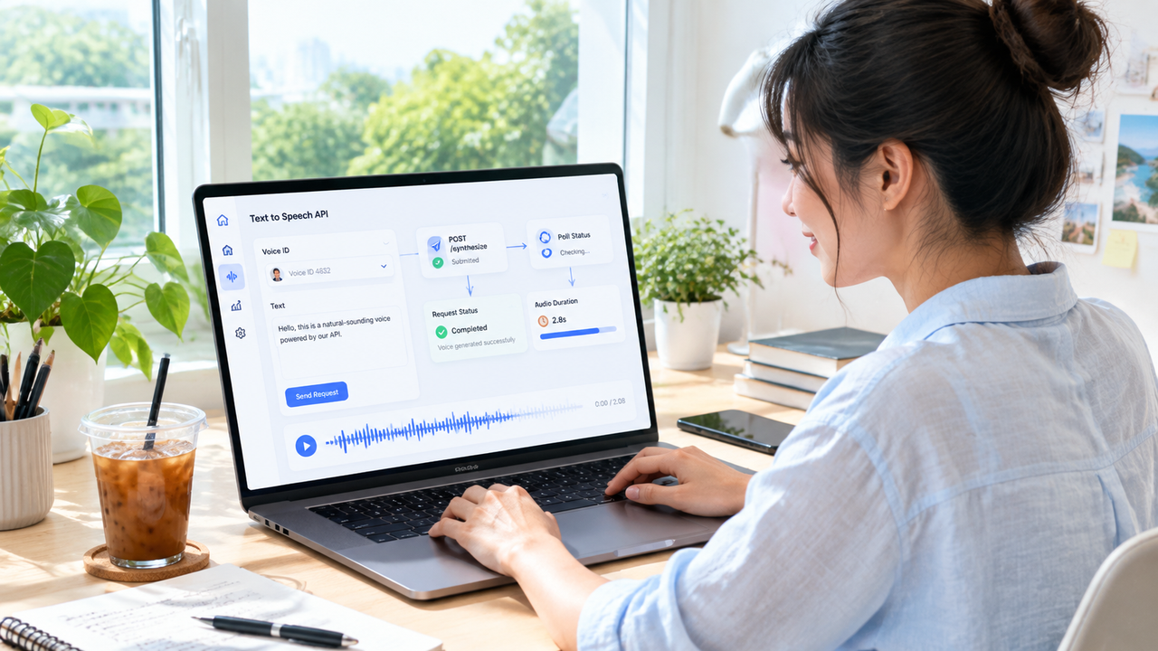 Tích hợp RevidAPI: POST endpoint, voice ID và poll trạng thái — API chuyển văn bản thành giọng nói | RevidAPI