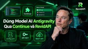 cách dùng model AI trong Antigravity IDE — ảnh bìa | RevidAPI