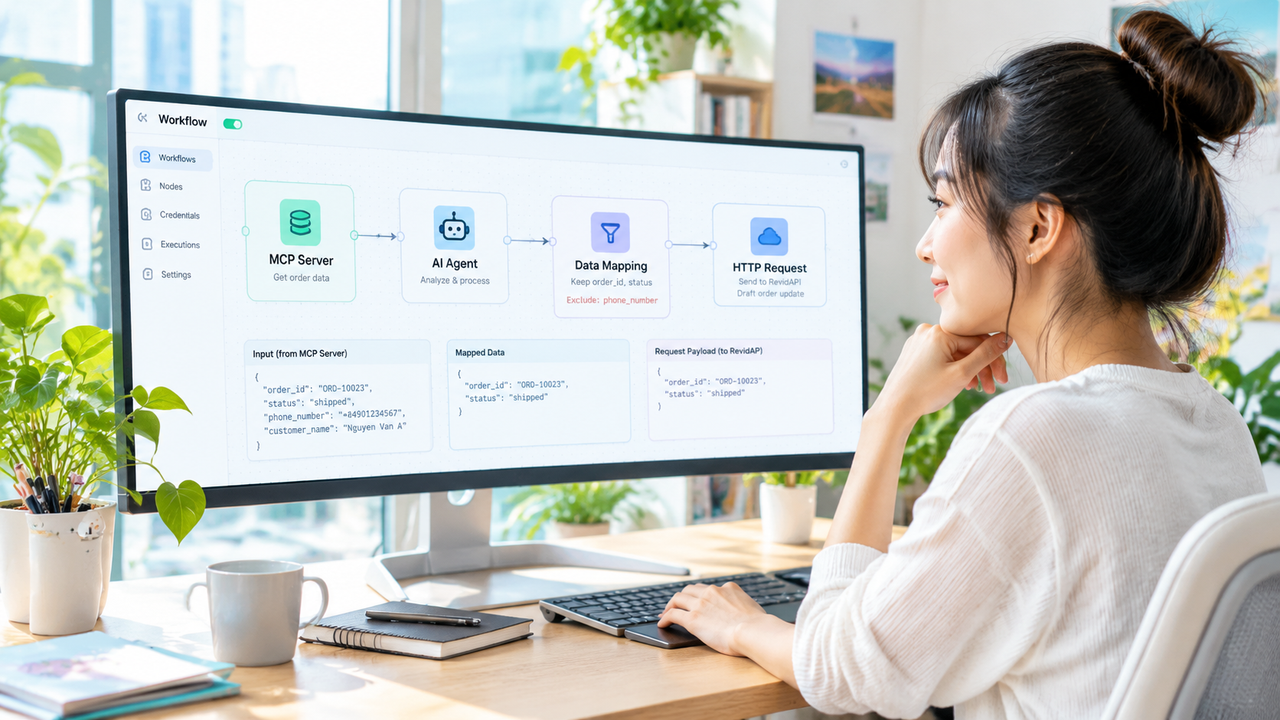 Đưa kết quả MCP sang RevidAPI bằng HTTP Request trong n8n — MCP trong n8n | RevidAPI