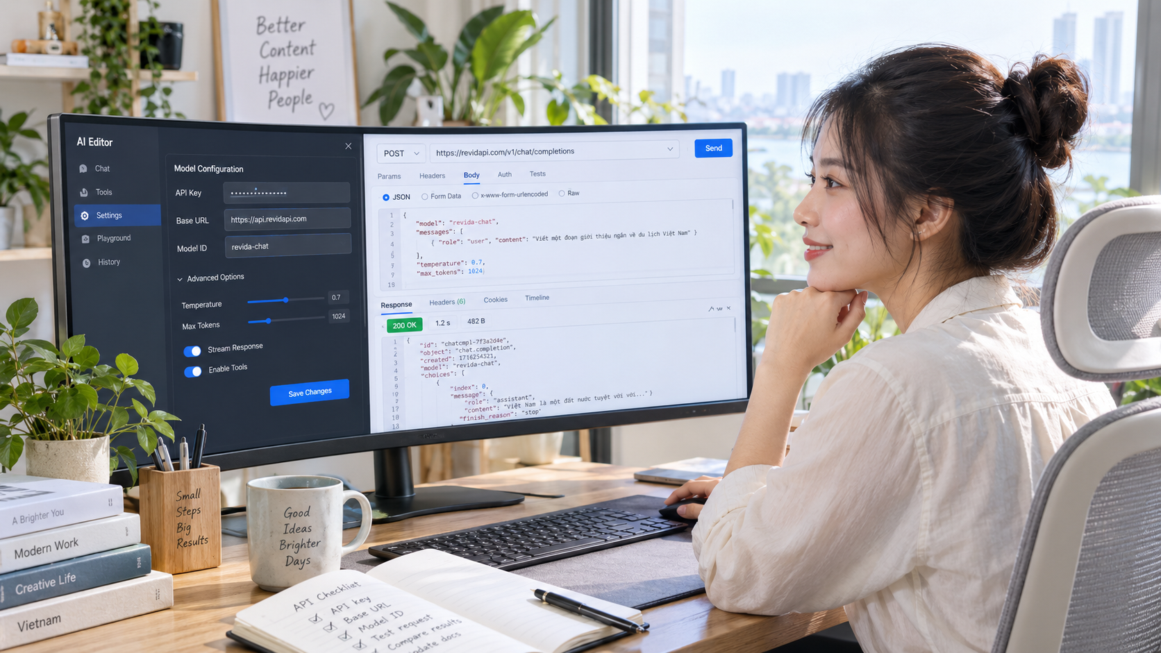 Kiểm tra lời gọi RevidAPI khi cần khoanh vùng lỗi — cấu hình Cursor với API tương thích OpenAI | RevidAPI