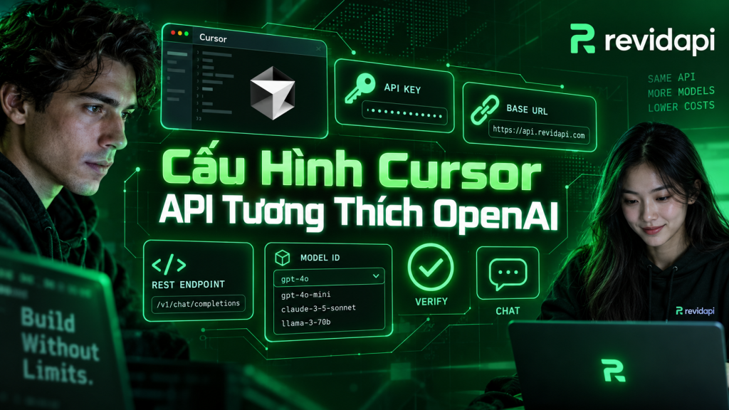 cấu hình Cursor với API tương thích OpenAI — ảnh bìa | RevidAPI