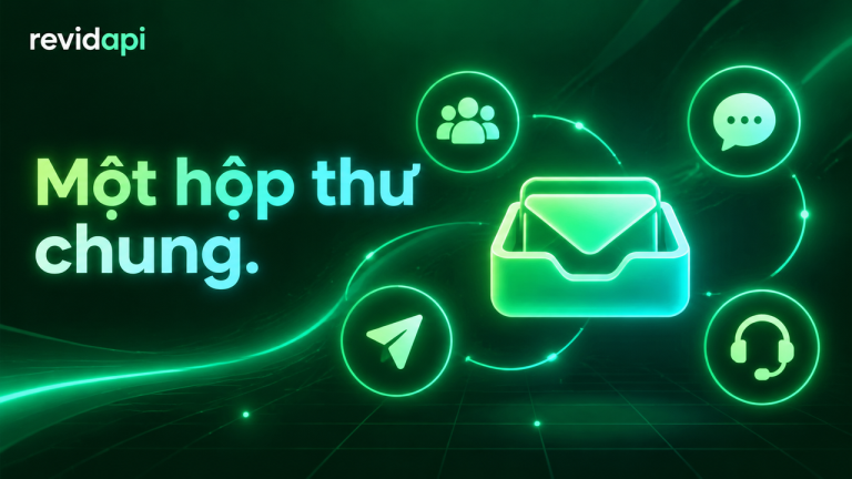 gom tin nhắn Zalo Fanpage Telegram về một hộp thư