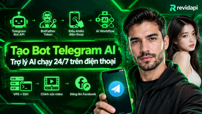 tạo bot Telegram — ảnh bìa | RevidAPI