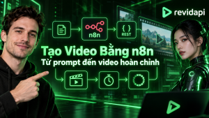 tạo video tự động bằng n8n — ảnh bìa | RevidAPI